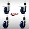 Service Caster 4'' SS Solid Poly Swivel 1-7/8'' Expanding Stem Caster Set 2 Total Lock Brakes, 4PK SCC-SSEXTTL20S414-SPUS-2-S-2-178 - alternate 3